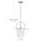 Hello Honey® Beatrice Gold & White Mid-Century Modern Handmade Marbleized Glass & Metal Ceiling Light